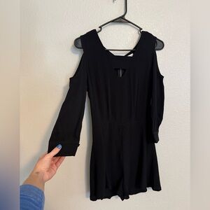 NWT RVCA Black Cold Shoulder Romper